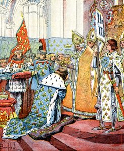 Incoronazione del re francese Carlo VII alla presenza di Giovanna d