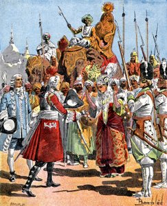Dumas riceve la vedova di Dost Ali Khan da Louis Charles Bombled