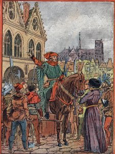 Etienne Marcel, prevosto dei mercanti (1315-1358) che acquisisce la Maison des Pillars sulla Place de Greve nel luglio 1357