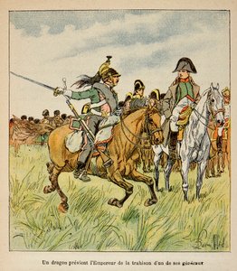 Illustrazione di Bombled Louis (1862-1927) da Conte Emmanuel de Las Cases (1766-1842): un dragone avverte l