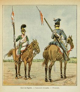Cavalleria leggera della Guardia: Lancieri francesi e polacchi, Collezione Privata da Louis Charles Bombled
