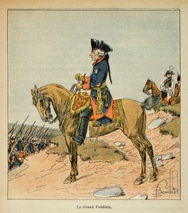 Ritratto equestre di Federico II di Prussia detto Federico il Grande, Collezione Privata da Louis Charles Bombled