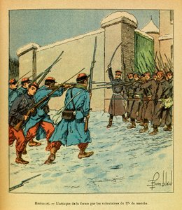 Gennaio 1871, Hericourt, i volontari francesi del 57° assaltano una fattoria
