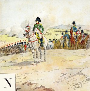 Lettera N: Napoleone, "Je serai soldat" - Alfabeto militare da Louis Charles Bombled