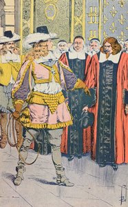 Luigi XIV visita il Parlamento francese, illustrazione da 