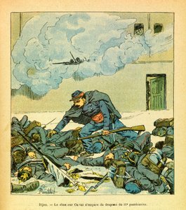 Dijon, gennaio 1871, il cacciatore Victor Curtat cattura la bandiera del 61° Pomerania