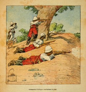 La guerra in Madagascar: Storia aneddotica delle spedizioni francesi del 1885-1895 di Henri Galli, illustrata da Louis Bombled: Cacciatori d