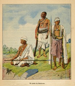 La guerra in Madagascar-Storia aneddotica delle spedizioni francesi del 1885-1895 di Henri Galli, illustrato da Louis Bombled: Guerrieri Sakalavas