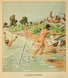 La guerra in Madagascar-Storia aneddotica delle spedizioni francesi del 1885-1895 di Henri Galli, illustrato da Louis Bombled: Sakalaves attaccano i negoziatori francesi a Marosakoa nel 1895 da Louis Charles Bombled