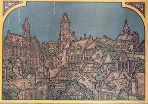 Edificio della stazione ferroviaria (Sint-Pietersstation). Interno. 1912. La sala d