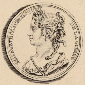Ritratto della compositrice Elisabeth Claude Jacquet de La Guerre 1665-1729