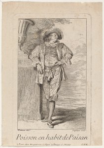 Pesce in abito da contadino da Louis Deplaces after Antoine Watteau