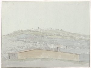 Veduta di Montefusco (Voyage en Italie, en Sicile et à Malte - 1778) da Louis Ducros