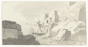 Veduta di Polignano (Voyage en Italie, en Sicile et à Malte - 1778) da Louis Ducros