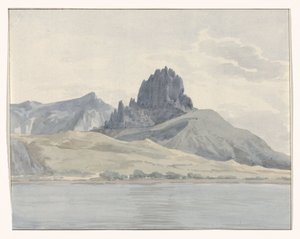 Vista sulla costa di Pentidatilo oltre Capo Spartivento (Voyage en Italie, en Sicile et à Malte - 1778) da Louis Ducros