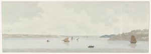 Veduta di una parte del Mare Piccolo (Voyage en Italie, en Sicile et à Malte - 1778) da Louis Ducros