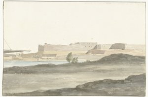 Vista del castello nel porto di Barletta
