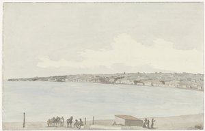 Vista del promontorio di Pausilype con il vecchio palazzo della regina Giovanna e la campagna di Sannazar dal balcone della locanda da Louis Ducros