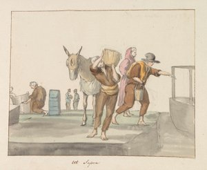Costume di Gozo (Voyage en Italie, en Sicile et à Malte - 1778) da Louis Ducros