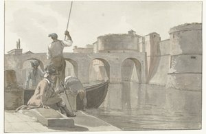 Nuovo fossato delle fortificazioni a Taranto (Voyage en Italie, en Sicile et à Malte - 1778) da Louis Ducros