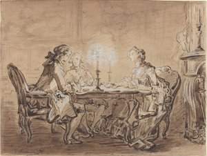 Una partita a carte da Louis Durameau