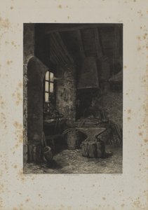 Interno di una bottega di fabbro