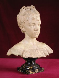Busto ritratto di una giovane ragazza da Louis Ernest Barrias