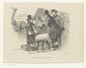 Libraio su un molo a Parigi