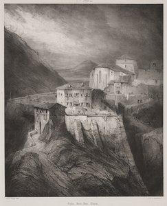 Chiesa di Saint Jean, Thiers, Alvernia da Louis Eugene Gabriel Isabey