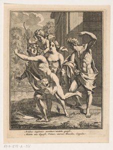 Un giovane fugge da Bacco, Venere e Amore da Louis Fabritius Dubourg