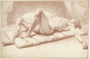 Nudo maschile, sdraiato sulla schiena