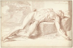 Nudo maschile, sdraiato sulla schiena
