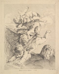 Tre Cupidi che fanno una capriola, un