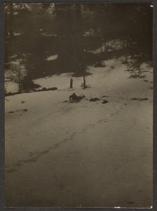 [Bambino che scende in slitta dalla collina] da Louis Fleckenstein