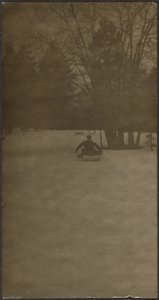 [Figura su slitta nella neve] da Louis Fleckenstein