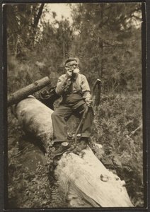 [Fleckenstein on a Log]