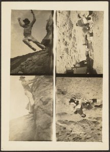 [Quadruplo fotogramma - Scene di arrampicata in montagna]