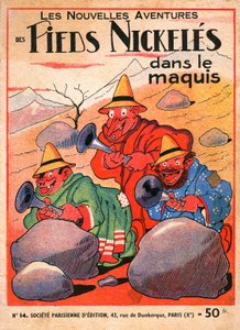 Copertina di un album di fumetti di Louis Forton: Les Pieds Nickeles dans le maquis da Louis Forton