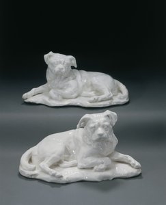 Due modelli di Chelsea del cane di Hogarth 