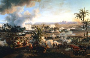 La battaglia delle piramidi, 21 luglio 1798, fine XVIII-inizio XIX secolo da Louis Francois Lejeune