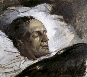 Testa di un uomo giustiziato (Remy Bomal). 1870-80 (olio su tela)