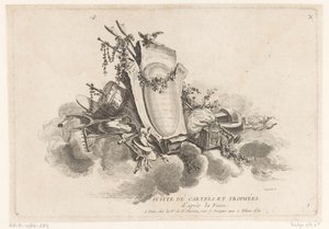 Cartouche con oggetti agricoli da Louis Germain