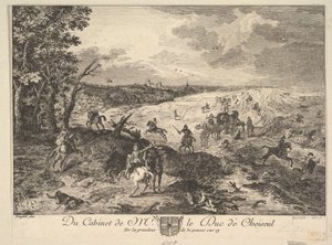 Rapina su una strada dopo un dipinto nella collezione del Duca di Choiseul da Louis Germain