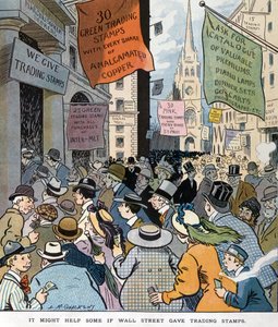 Potrebbe essere utile se Wall Street desse dei francobolli commerciali di Louis Glackens 1866-1933, artista. Pubblicato nel 1907.