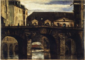 Il Ponticello e il Ponte San Carlo, circa 1825 da Louis Godefroy Jadin