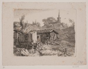 Paesaggio con un mulino ad acqua da Louis Gurlitt