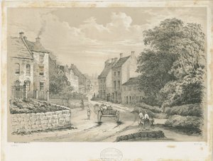 Villaggio di Eccleshall da Louis Haghe