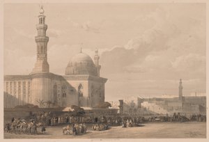 Egitto e Nubia: Volume III - No. 38, Moschea del Sultano Hassan dalla Grande Piazza..., 1838 da Louis Haghe