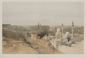 Egitto e Nubia, Volume III: Il Cairo, Guardando a Ovest da Louis Haghe