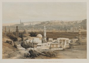 Egitto e Nubia, Volume III: Il Cairo dalla Porta di Citzenib, verso il Deserto di Suez da Louis Haghe